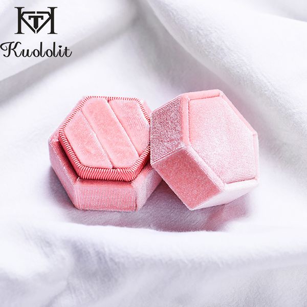 kuololit 10pcs/lot hexagon double ring box pink velvet ring box for women handmade 2 ring jewelry boxes for wedding wholesales t200917, Black;white
kuololit 10pcs/lot hexagon double ring box pink velvet ring box for women handmade 2 ring jewelry boxes for wedding wholesales t200917, Black;white