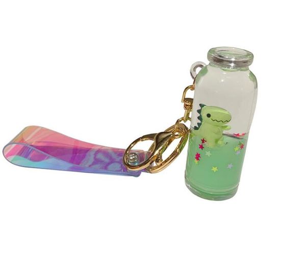 creative floating dinosaur keychain milk liquid bottle key chains quicksand drift bottle milk key chain for women bag charm, Silver
creative floating dinosaur keychain milk liquid bottle key chains quicksand drift bottle milk key chain for women bag charm, Silver