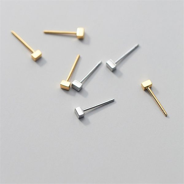 new simple style mini stud earrings authentic 925 sterling silver geometric earring for women wedding party gifts, Golden;silver
new simple style mini stud earrings authentic 925 sterling silver geometric earring for women wedding party gifts, Golden;silver