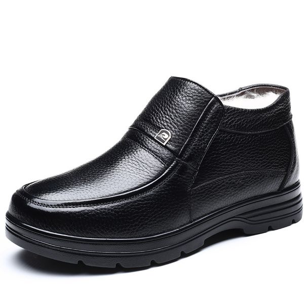 boots winter cotton shoes father warm men flat non-slip casual snow dad genuine leather, Black
boots winter cotton shoes father warm men flat non-slip casual snow dad genuine leather, Black