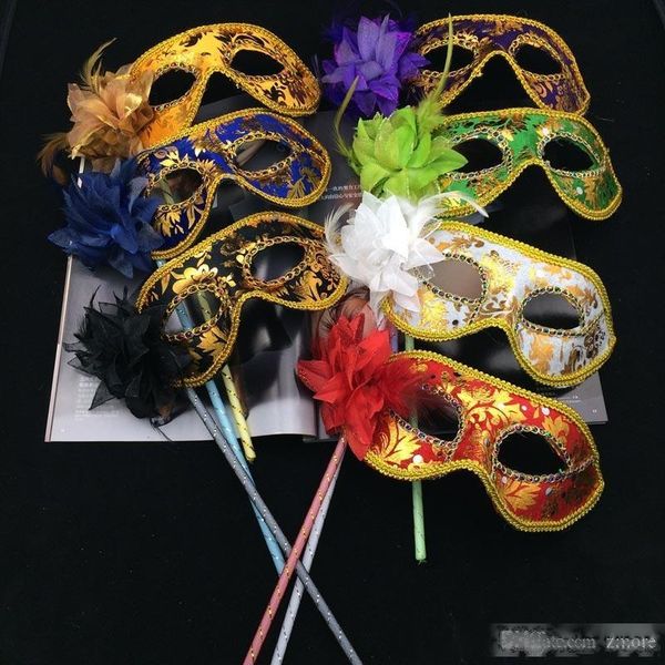 handmade party mask with stick wedding venetian half face flower mask halloween masquerade princess dance party mask 6 color
handmade party mask with stick wedding venetian half face flower mask halloween masquerade princess dance party mask 6 color