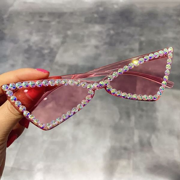 sunglasses luxury crystal frame shiny for women fashion elegant triangle candy color cat eye sun glasses female chic shades, White;black
sunglasses luxury crystal frame shiny for women fashion elegant triangle candy color cat eye sun glasses female chic shades, White;black