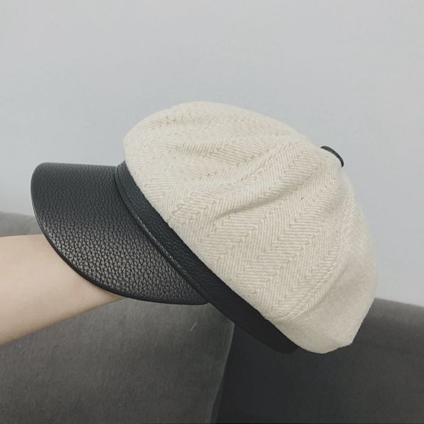 stingy brim hats octagonal hat female spring and autumn solid color sboy tide casual retro painter art beret, Blue;gray
stingy brim hats octagonal hat female spring and autumn solid color sboy tide casual retro painter art beret, Blue;gray