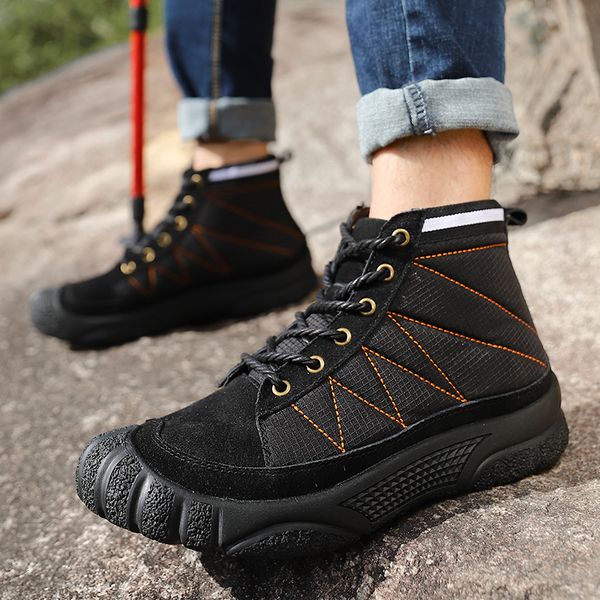 boots winter men fur snow lace up ankle inside casual shoes anti skid bottom warm waterproof ski shoe, Black
boots winter men fur snow lace up ankle inside casual shoes anti skid bottom warm waterproof ski shoe, Black