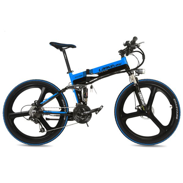 27-speed 26" 5-grade pedal assist folding electric bike,big bike meter,brand battery,hydraulic disc brake,long endurance, Silver;blue
27-speed 26" 5-grade pedal assist folding electric bike,big bike meter,brand battery,hydraulic disc brake,long endurance, Silver;blue