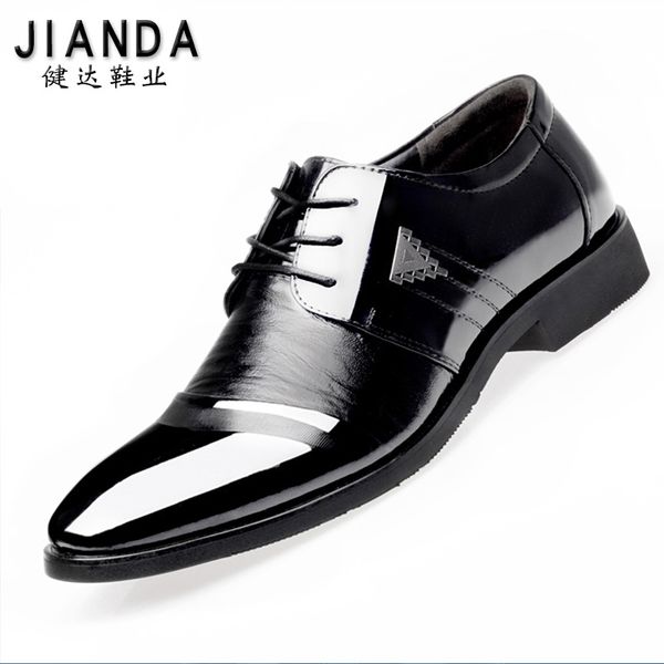 2020 new cross-border large size mens business lace-up dress pointed leather shoes factory wholesale, Black
2020 new cross-border large size mens business lace-up dress pointed leather shoes factory wholesale, Black