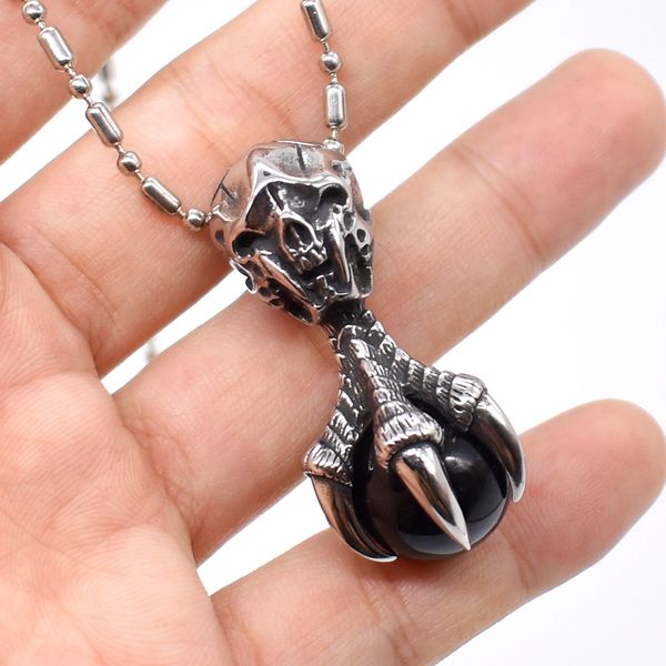 amumiu black ball punk men jewelry stainless steel pendant necklace casting wholesale gifts for father man male hp268b, Silver
amumiu black ball punk men jewelry stainless steel pendant necklace casting wholesale gifts for father man male hp268b, Silver