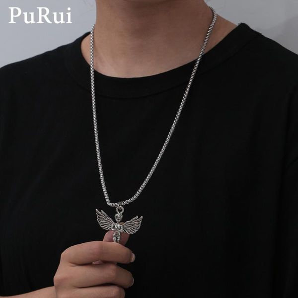 длинные кубинский цепи мужчины necklce серебро цвет нержавеющей стали angel pedant ожерелье крыла для женщин punk пара шеи воротник, Silver
длинные кубинский цепи мужчины necklce серебро цвет нержавеющей стали angel pedant ожерелье крыла для женщин punk пара шеи воротник, Silver