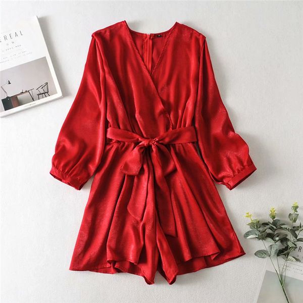 blsqr women chic cross v neck playsuit romper sash belt female holiday jumpsuits autumn ladies overalls, Black;white
blsqr women chic cross v neck playsuit romper sash belt female holiday jumpsuits autumn ladies overalls, Black;white