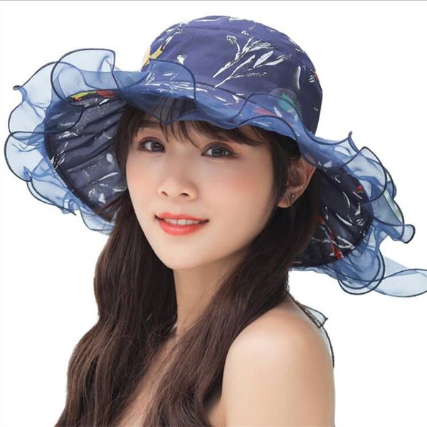 willow valley large brimmed gauze hats summer anti-ufv pink flower outdoor big bowknot collapsible beach sun hats, Blue;gray
willow valley large brimmed gauze hats summer anti-ufv pink flower outdoor big bowknot collapsible beach sun hats, Blue;gray