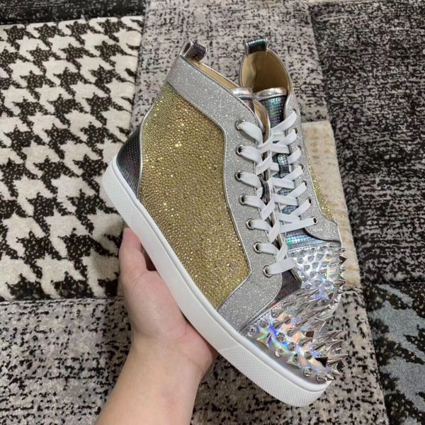 shiny strass sneaker for women's,men's high red bottom flats pik pik spikes birthday gift wedding party dress casual shoes fashion, Black
shiny strass sneaker for women's,men's high red bottom flats pik pik spikes birthday gift wedding party dress casual shoes fashion, Black