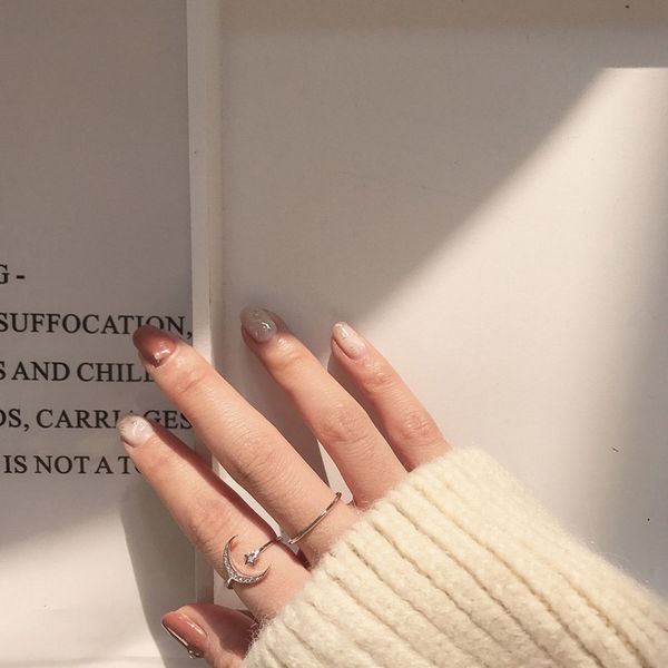 quality 2019 korean new delicate shiny zircon moon star open adjustable rings for women micro pave femme finger ring 2pcs/set
quality 2019 korean new delicate shiny zircon moon star open adjustable rings for women micro pave femme finger ring 2pcs/set