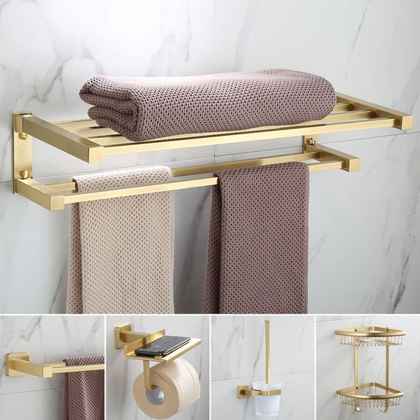 bathroom accessories set brushed gold bathroom shelf,towel rack,towel hanger paper holder,toilet brush holder bath hardware sets
bathroom accessories set brushed gold bathroom shelf,towel rack,towel hanger paper holder,toilet brush holder bath hardware sets