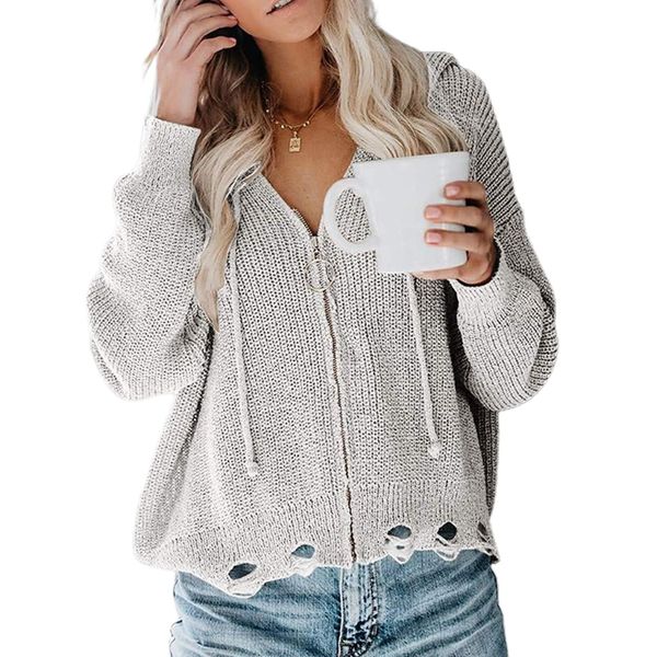 женщины толстовки вязаный кардиган с длинным рукавом на молнии теплый свитер solid color drawstring свободном топы туники осень зима женский, White
женщины толстовки вязаный кардиган с длинным рукавом на молнии теплый свитер solid color drawstring свободном топы туники осень зима женский, White