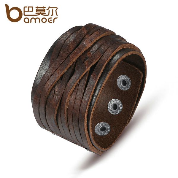 bamoer black & brown genuine leather bracelet with alloy buckle adjustable fashion women & men bracelets jewelry pi0337-1, Golden;silver
bamoer black & brown genuine leather bracelet with alloy buckle adjustable fashion women & men bracelets jewelry pi0337-1, Golden;silver