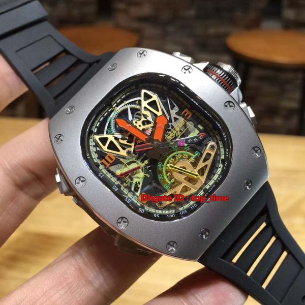 new watch 50-02 acj tourbillon split seconds miyota automatic mechanical mens watch skeleton dial rubber strap gents sport watches, Slivery;brown
new watch 50-02 acj tourbillon split seconds miyota automatic mechanical mens watch skeleton dial rubber strap gents sport watches, Slivery;brown