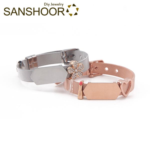 tennis sanshoor 10mm wide mesh keeper bracelet set with stainless steel blank and heart lipstick crystal flower slide charms, Golden;silver
tennis sanshoor 10mm wide mesh keeper bracelet set with stainless steel blank and heart lipstick crystal flower slide charms, Golden;silver