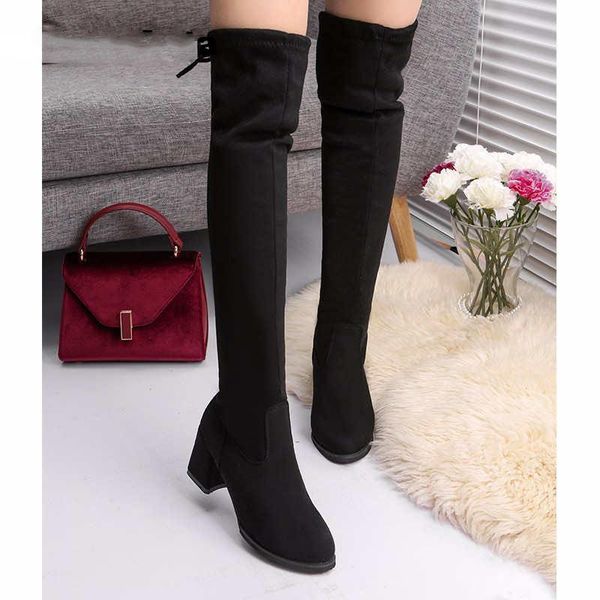 women casual over the knee boots shoes winter women female round toe platform high heels pumps warm snow boots, Black
women casual over the knee boots shoes winter women female round toe platform high heels pumps warm snow boots, Black