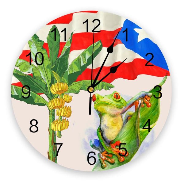 wall clocks modern clock banana leaf puerto rico flag frog pvc home decor bedroom silent oclock watch for living room
wall clocks modern clock banana leaf puerto rico flag frog pvc home decor bedroom silent oclock watch for living room