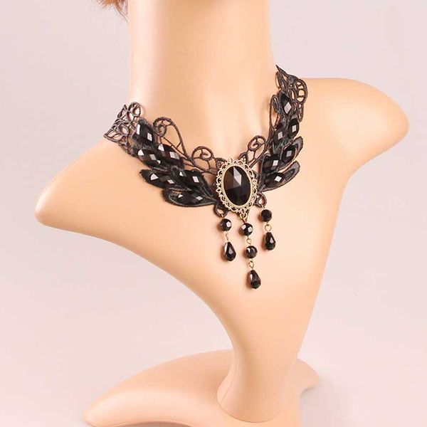 chains collares gothic chokers crystal black lace neck choker necklace vintage victorian women chocker steampunk jewelry, Silver
chains collares gothic chokers crystal black lace neck choker necklace vintage victorian women chocker steampunk jewelry, Silver