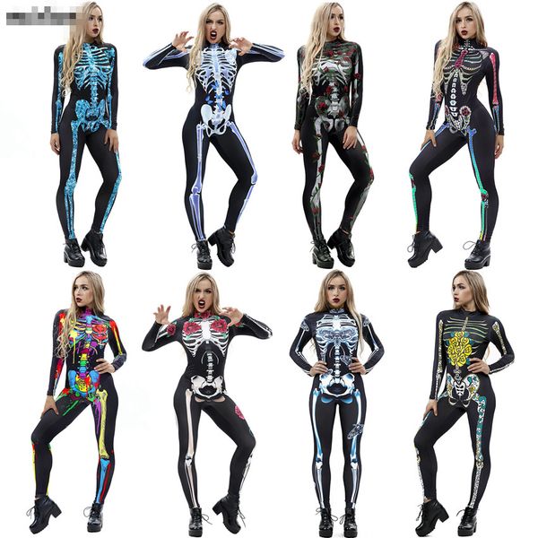 trend in stock 2020 spring and summer skull jumpsuit tight-fitting slimming funny explosion long-sleeved women's jumpsuit trend, Black;white
trend in stock 2020 spring and summer skull jumpsuit tight-fitting slimming funny explosion long-sleeved women's jumpsuit trend, Black;white