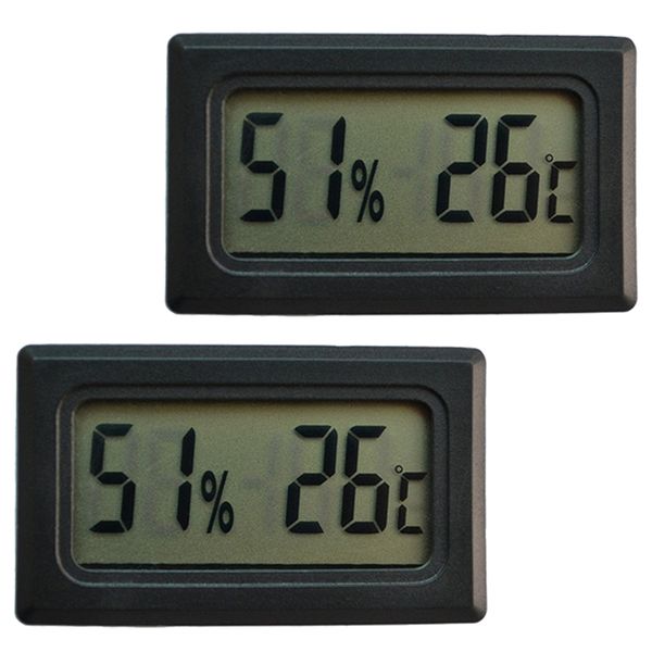 2pcs mini digital lcd thermometer hygrometer temperature humidity meter abs