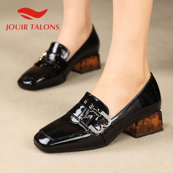 jouir talons 2020 brand design patent leather women pumps square toe square heels metal decoration spring/autumn dress shoes, Black
jouir talons 2020 brand design patent leather women pumps square toe square heels metal decoration spring/autumn dress shoes, Black
