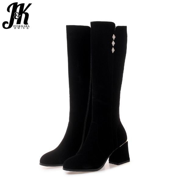 jk winter thick high heels women boots round toe crystal footwear zip knee high ladies boot shoes women 2020 new plus size, Black
jk winter thick high heels women boots round toe crystal footwear zip knee high ladies boot shoes women 2020 new plus size, Black