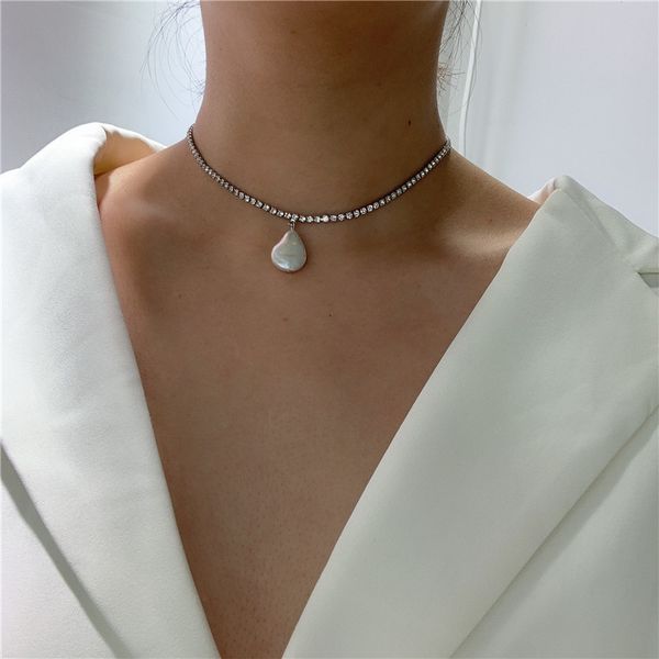 srcoi vintage rhinestone chain irregular pearl necklace baroque silver color crystal clavicle choker necklace women weddings
srcoi vintage rhinestone chain irregular pearl necklace baroque silver color crystal clavicle choker necklace women weddings