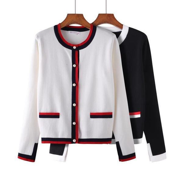 knitted cardigan women sweater spring and autumn 2019 new euramerican pearl button-button long-sleeved small fragrant overcoat, White;black
knitted cardigan women sweater spring and autumn 2019 new euramerican pearl button-button long-sleeved small fragrant overcoat, White;black
