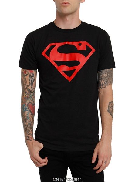 майка мужчины смешные комиксы superboy logo t-shirt