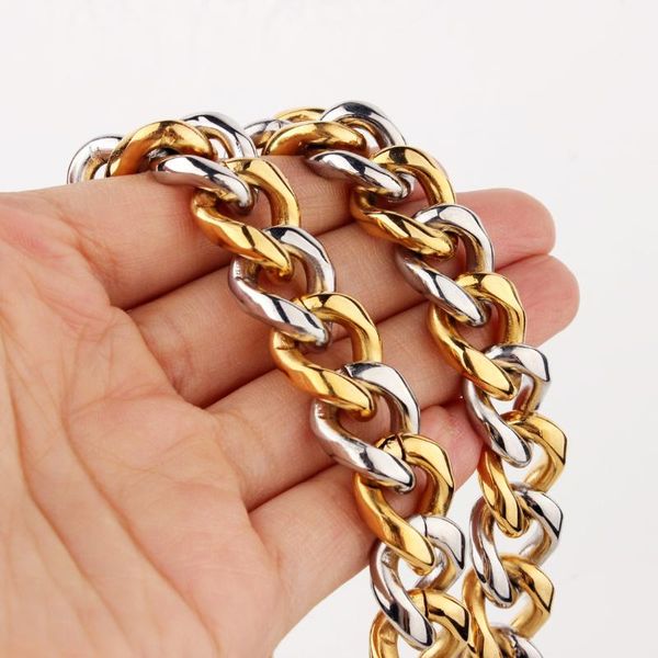 granny chic classic jewelry hip hop gold silver color curb cuban chain for men party gift trendy 11/13/15mm choker/long necklace
granny chic classic jewelry hip hop gold silver color curb cuban chain for men party gift trendy 11/13/15mm choker/long necklace