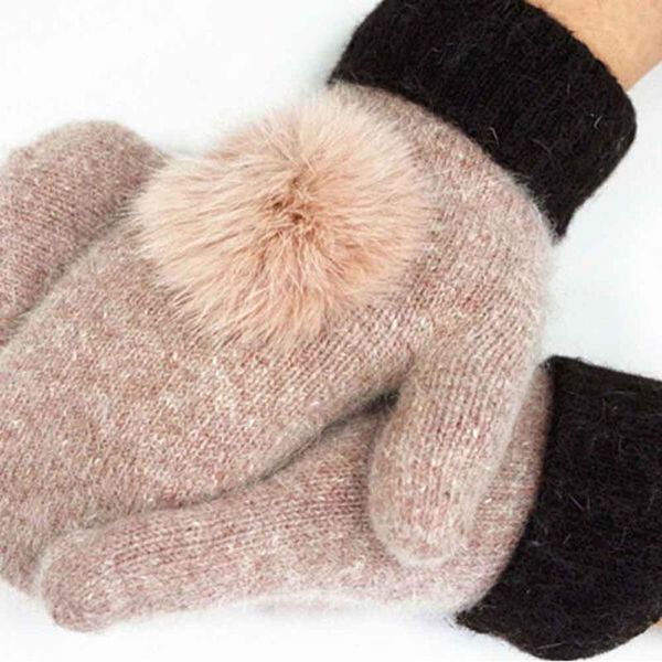 new double women cover gloves mittens solid color 100% wool knitted fur balls warm soft thick winter, Blue;gray
new double women cover gloves mittens solid color 100% wool knitted fur balls warm soft thick winter, Blue;gray