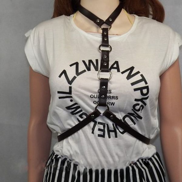 lnrrabc punk gothic harajuku style handmade faux leather women waist belt straps harness body bondage apparel accessories, Black;brown
lnrrabc punk gothic harajuku style handmade faux leather women waist belt straps harness body bondage apparel accessories, Black;brown