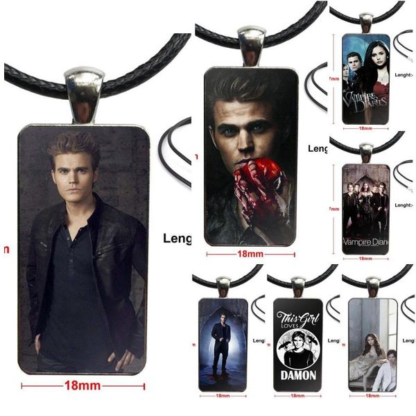 the vampire diaries tv show design for women kids necklace fashion long chain with rectangle necklace jewelry, Silver
the vampire diaries tv show design for women kids necklace fashion long chain with rectangle necklace jewelry, Silver
