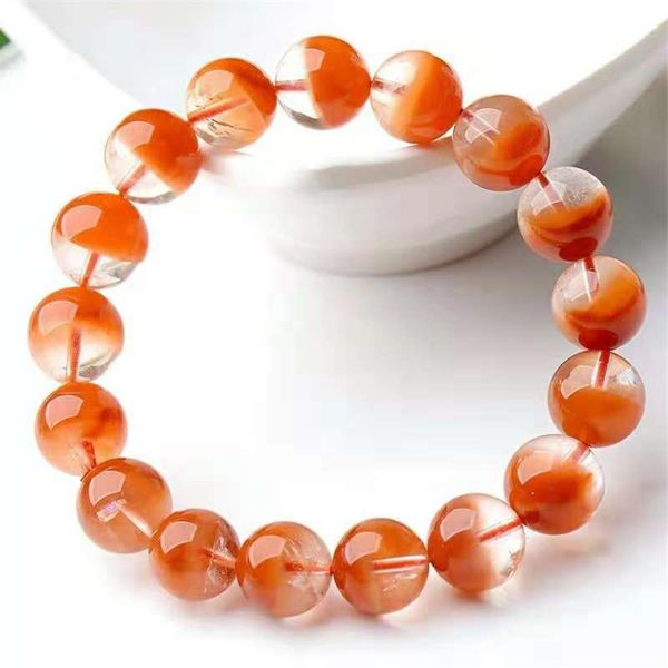 genuine natural red hair rutilated quartz crystal stretch round beads bracelet women female 12mm, Black
genuine natural red hair rutilated quartz crystal stretch round beads bracelet women female 12mm, Black