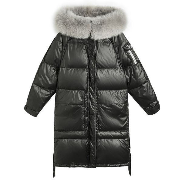 women's down coats fashionable western style long over the knee more white duck down female's jackets, Black
women's down coats fashionable western style long over the knee more white duck down female's jackets, Black