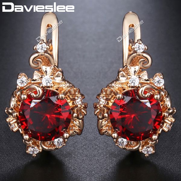 stud davieslee earrings for women round red cz rhinestones 585 rose gold filled womens earring fashion jewelry girls gift dge147, Golden;silver
stud davieslee earrings for women round red cz rhinestones 585 rose gold filled womens earring fashion jewelry girls gift dge147, Golden;silver