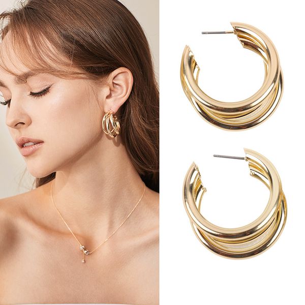 stud meyfflin multilayer tube earrings for women vintage gold color statement earring jewelry fashion female brincos, Golden;silver
stud meyfflin multilayer tube earrings for women vintage gold color statement earring jewelry fashion female brincos, Golden;silver