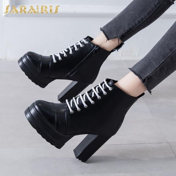 sarairis 2020 platform office ladies boots women shoes thick high heels cross-tied comfy fashion boots woman, Black
sarairis 2020 platform office ladies boots women shoes thick high heels cross-tied comfy fashion boots woman, Black