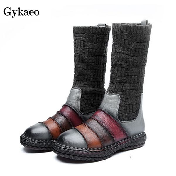 gykaeo female painted knitted handmade flat ankle shoes for women genuine leather winter warm sock boots sweet girls snow boots, Black
gykaeo female painted knitted handmade flat ankle shoes for women genuine leather winter warm sock boots sweet girls snow boots, Black