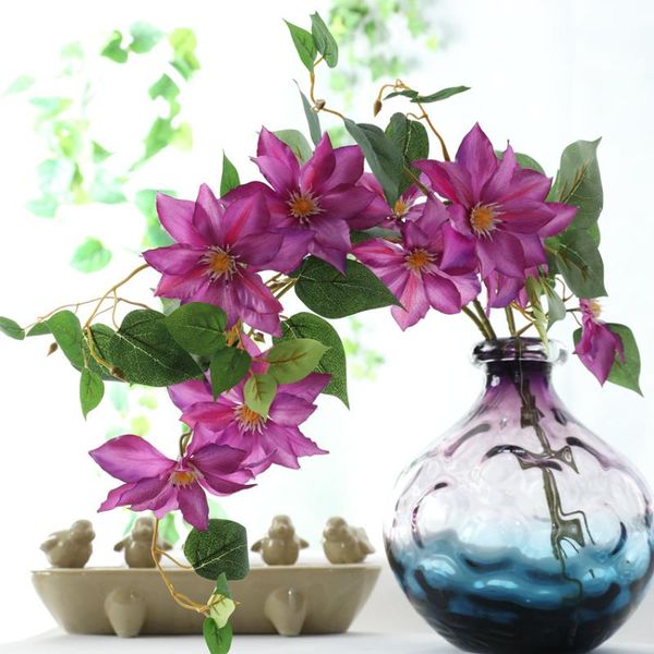 85cm artificial clematis floral vintage silk flowers branches for home wedding party decoration fake flowers
85cm artificial clematis floral vintage silk flowers branches for home wedding party decoration fake flowers