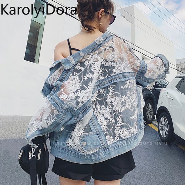 streetwear lace patchwork jean hole denim jacket coat women oversized long sleeve perspective flower embroidery loose overcoat, Black;brown
streetwear lace patchwork jean hole denim jacket coat women oversized long sleeve perspective flower embroidery loose overcoat, Black;brown