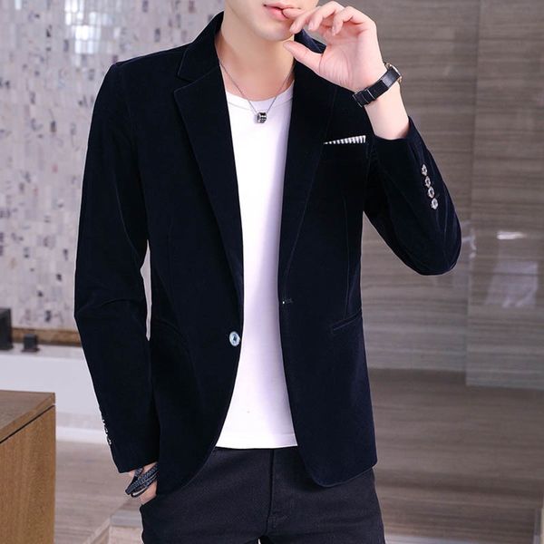 autumn new men's casual korean style slim corduroy wick suit small suit men's lapel single western coat plrli, Blue
autumn new men's casual korean style slim corduroy wick suit small suit men's lapel single western coat plrli, Blue