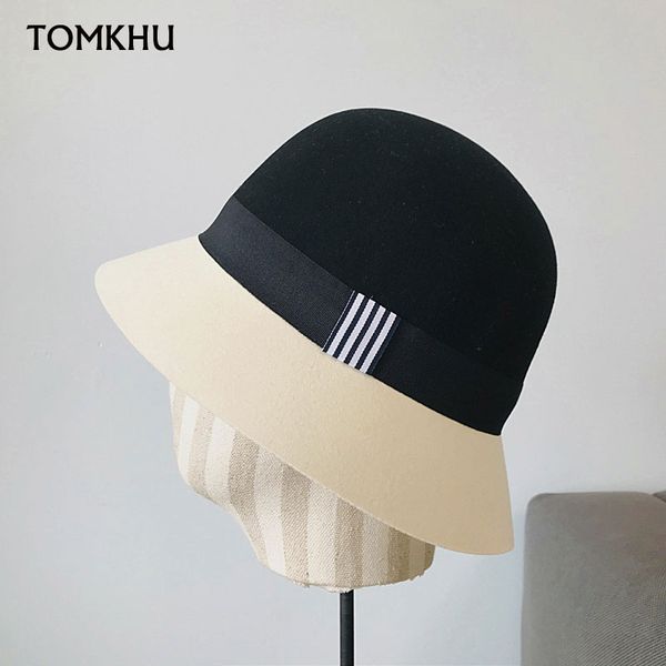 new wool felt black white splicing ladies floppy hats winter bucket women fedora hat party bucket jazz hat fashion, Blue;gray
new wool felt black white splicing ladies floppy hats winter bucket women fedora hat party bucket jazz hat fashion, Blue;gray