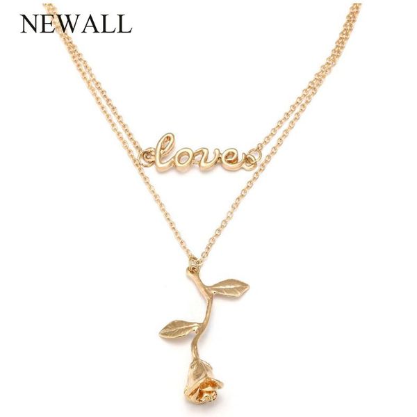 vintage multilayer layer rose flower love letter charm pendant necklace for women gold necklace collares jewelry bijoux jewelry, Silver
vintage multilayer layer rose flower love letter charm pendant necklace for women gold necklace collares jewelry bijoux jewelry, Silver