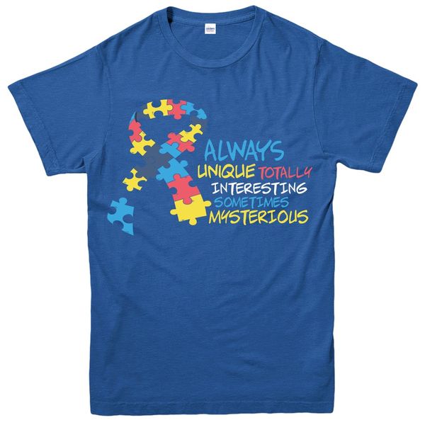 autism awareness t-shirt, always unique totally interesting gift design fashion 2019 brand new short sleeve casual cool t shirt 
autism awareness t-shirt, always unique totally interesting gift design fashion 2019 brand new short sleeve casual cool t shirt