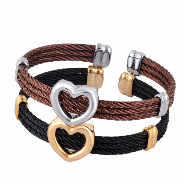 bangle casual stretch stainless steel heart charm jewelry twisted cable cuff black gun,champagne plated bracelet for women
bangle casual stretch stainless steel heart charm jewelry twisted cable cuff black gun,champagne plated bracelet for women