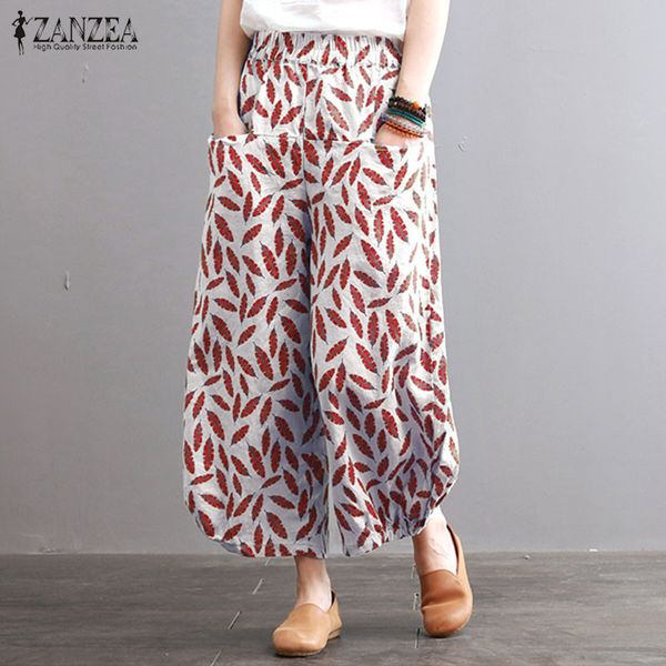 2020 zanzea wide leg pants women's casual pantalonelastic waist trousers female harem pant chic floral long pantalon plus size, Black;white
2020 zanzea wide leg pants women's casual pantalonelastic waist trousers female harem pant chic floral long pantalon plus size, Black;white