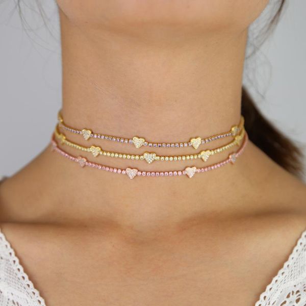 chokers charms choker heart necklace for women pink cubic zirconia jewelry 2021 clavicle chain pendant necklaces trend accessories gift, Golden;silver
chokers charms choker heart necklace for women pink cubic zirconia jewelry 2021 clavicle chain pendant necklaces trend accessories gift, Golden;silver